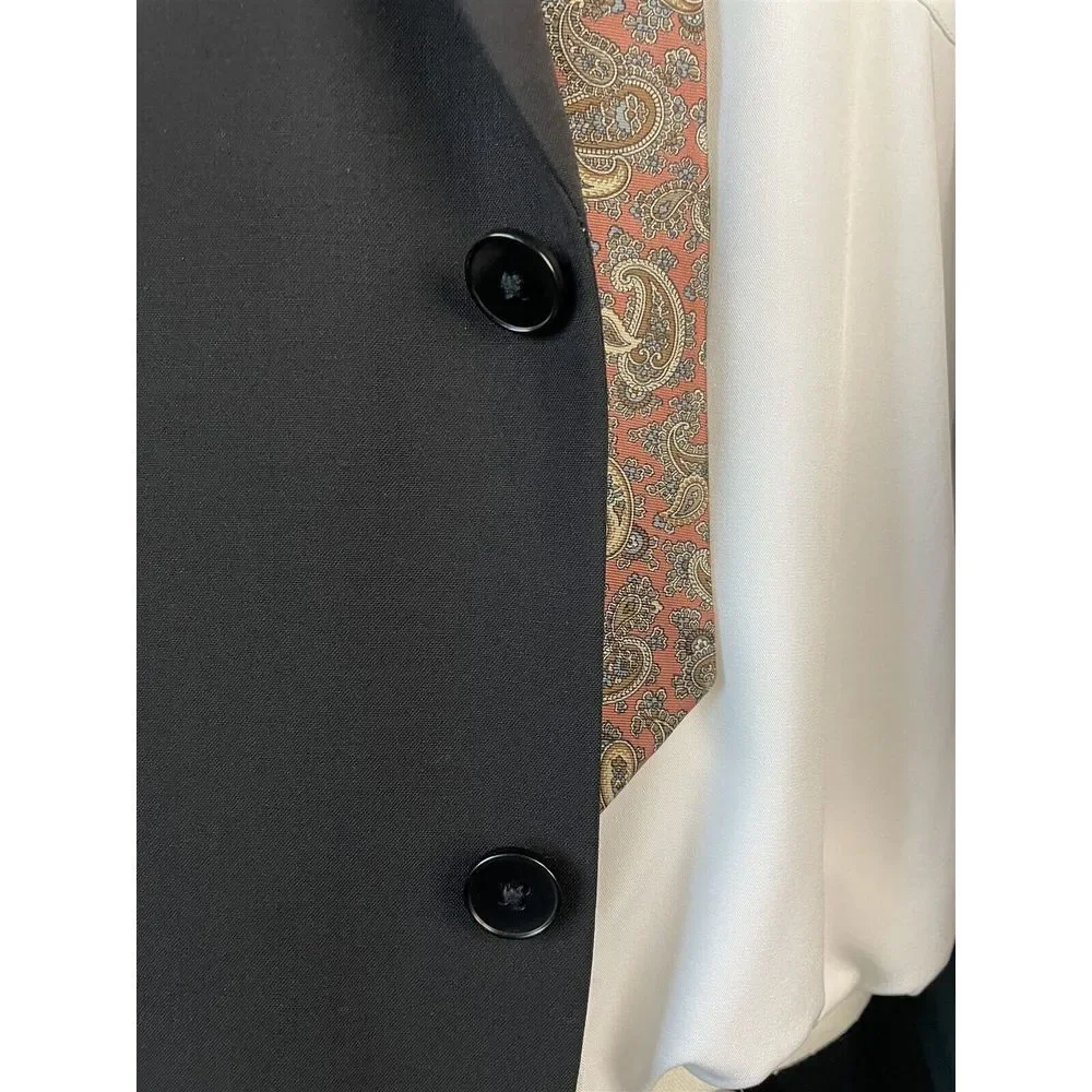 Theory 44R XYLO NP Tailor Extra Slim Black‎ Flex Wool 2Btn Blazer Jacket_4